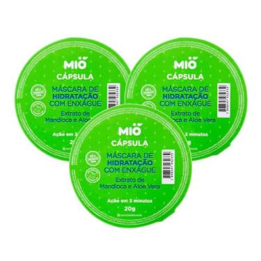 Imagem de Kit 3 Máscara de Hidratação Capilar Mió Extrato de Mandioca e Aloe Ver