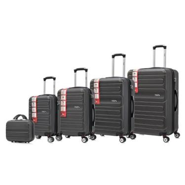 Imagem de Kit Malas TripX Frasqueira PP, P, M. G Expansível Giro 360º, Cinza