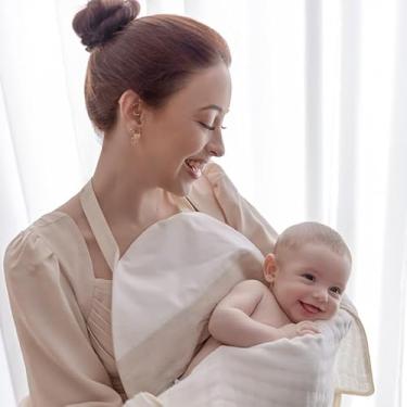 Imagem de Toalha Bebê Grande Modelo Avental Loupit Nature Minasrey (Azul)