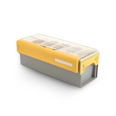 Imagem de Plano EDGE Caixa Utilitária para Iscas de Sapo, Cinza/Amarela, Resistente e à Prova D'água, Armazena até 50 Iscas Individuais, 35,5 cm C x 15,9 cm L x 13,3 cm A