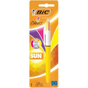 Imagem de Bic 949898 Caneta esferográfica retrátil Sun de 4 cores (pacote blister de 1 mm), rosa