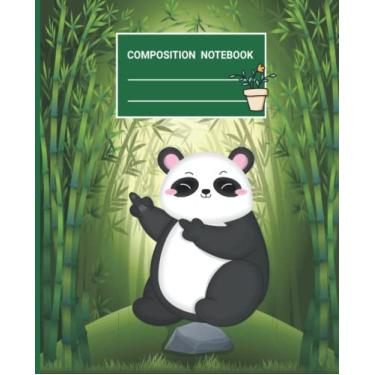 Imagem de Composition Notebook: Wide Ruled Line Paper Panda Composition Notebook for Boys and Girls for Doing School or College Homework and Writing Notes