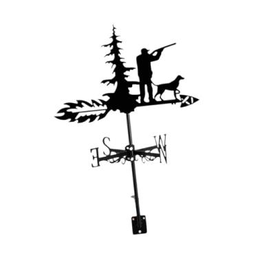 Imagem de Generic Homem cão de metal para casa ao ar livre indicador de direção do vento, ferramenta de medição de vento para quintal