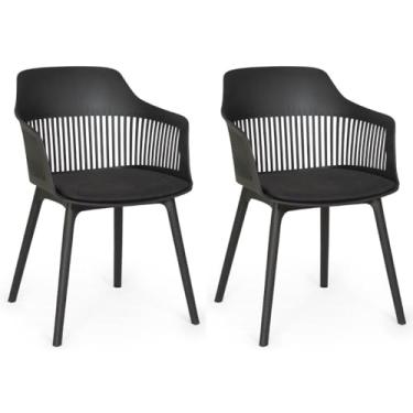 Imagem de Kit 2 Cadeiras de Jantar Estofada Marcela - Preto