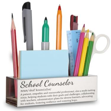 Imagem de WINOESHE Presentes de agradecimento para conselheiro escolar, presentes de agradecimento para conselheiro escolar, presente de parabéns para conselheiro escolar, suporte de caneta de aço inoxidável,
