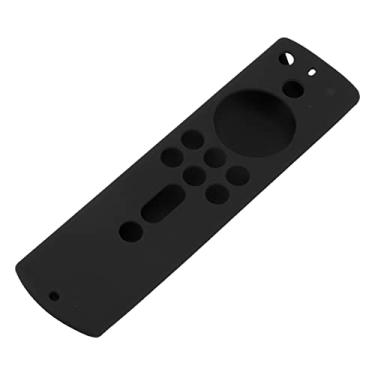Imagem de Fire TV Stick 4K 2018 Capa Protetora Remota de Silicone à Prova de Choque para Aderência Antiderrapante, Adequada para a Pele para Crianças e Animais de Estimação (Preto)