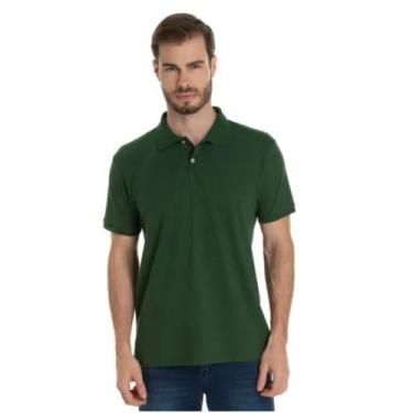 Imagem de Camisa Polo Masculina Malha Basicamente Ref. 118515, Verde 5, P