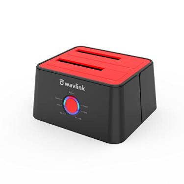 Imagem de WAVLINK USB 3.0 a SATA Estación de acoplamiento de disco duro externo de dos bahías para HDD/SSD de 2.5/3.5 pulgadas con UASP (6Gbps) Compatible con función de clonación sin conexión (2 x 10TB)
