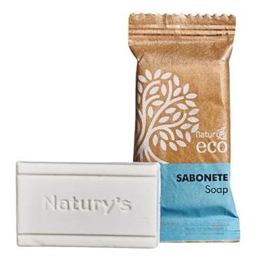 Imagem de Kit 500 Sabonetes 15g Ecológico Floral Naturys Eco Embalagem de Papel Kraft Hotel Pousada Spa