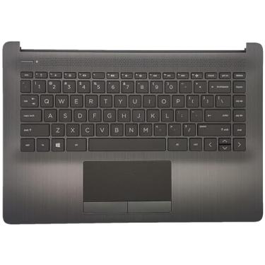 Imagem de Substituição para HP 14-CM 14-CK 14T-CM 14Z-CM 14q-cs 14q-cy Capa superior para laptop Touchpad com apoio de palma com montagem de teclado L23241-001 Cinza