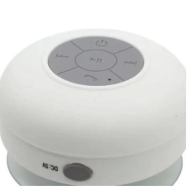 Imagem de Caixa de Som Bluetooth à Prova d’Água – Ideal para Banheiro, Portátil, Compatível com Android e iOS (Branco)