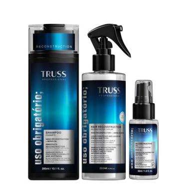 Imagem de Truss kit shampoo reconstrutor e óleo reparador uso obrigatório