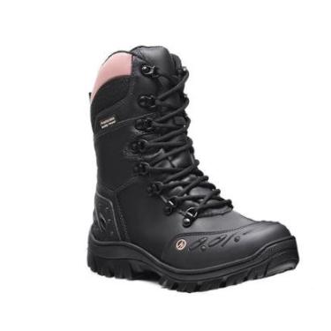 Imagem de Bota Coturno Couro Motociclista Feminina Confortável-Feminino