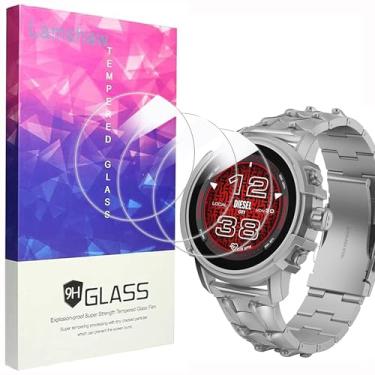 Imagem de Lamshaw Compatível com protetor de tela Diesel Griffed Gen 6, [pacote com 3] Película protetora de tela de vidro temperado 9H compatível com smartwatch Diesel Griffed Gen 6 (pacote com 3)