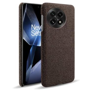 Imagem de Capa para Oneplus 13,Capa desenhada em lona,Case Protetora Ultrafina com Empunhadura Macia,Design em Tecido Antichoque e Antiarranhões-Brown