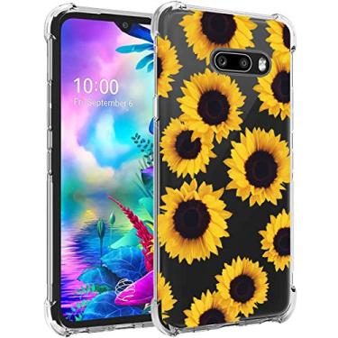 Imagem de Sidande Capa projetada para LG G8X Thinq, para LG V50S ThinQ, capa protetora fina de TPU flexível e à prova de choque para LG G8X Thinq/V50S Thinq (girassol)