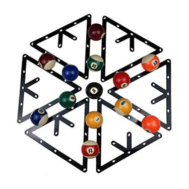 Imagem de Baliken — Conjunto de 6 peças de rack triangular, suporte de bola de sinuca, acessório de bilhar, suporte de bola mágica, lençol de sinuca, acessórios para taco de bilhar