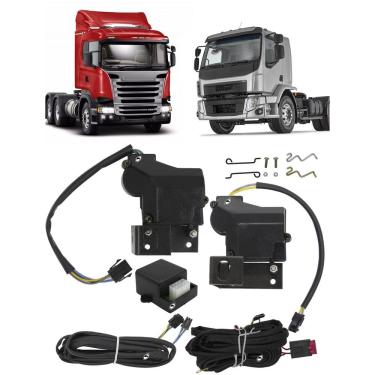 Imagem de Kit Trava Elétrica Tragial Volvo VM Scania Serie 4 e 5 24V 2 Portas