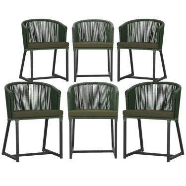 Imagem de 6 Cadeiras de Jantar Área Noronha em Alumínio