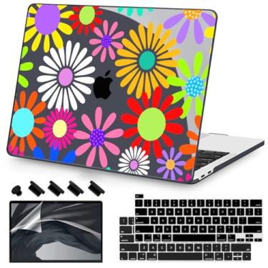 Imagem de Teryeefi Capa rígida para MacBook Pro de 13 polegadas 2025, 2024, 2022, 2021, 2019, 2018, 2017, 2016, compatível com o modelo A2338 M2 M1/A2289/A2251/A2159/A1989/A1706, design rígido Capa de teclado