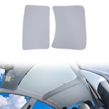Imagem de Toldo solar de teto solar de vidro superior para Tesla Model 3 2025, sem lacunas sem lacunas para telhados com bolsa de armazenamento, sem lacunas sem cedência, isolamento térmico de telhado dobrável