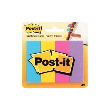 Imagem de 3M Caixa De 25 Por - Marcadores De Página Post-It-Marcadores De Página Post-It 1" X3" 200/Pk Ultra Cores Sortidas Cores Sortidas