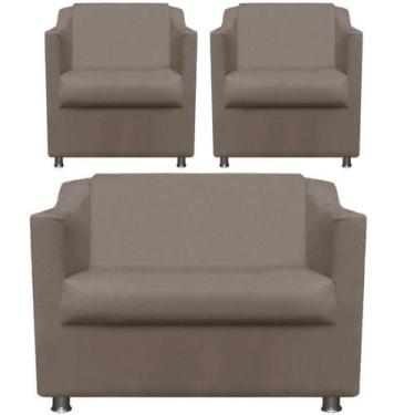 Imagem de Namoradeira + 2 Polt. Bia P/ Sala de Estar Consultório Clinica Hospita