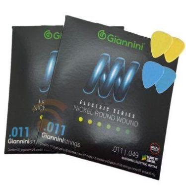 Imagem de 2 Jogo De Cordas Giannini Guitarra 011 Geegst11 - 1ºmi Extra