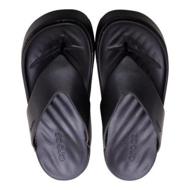 Imagem de Sandália Crocs Getaway Plataform Flip Feminina, Preto, 36