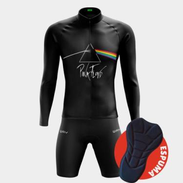 Imagem de Conjunto de Ciclismo Masculino Bermuda Forro Espuma Bolsos Laterais e 