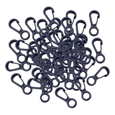 Imagem de kowaku 50x Ganchos para pendurar cordas de barraca, anéis para cortinas de chuveiro, acessórios reutilizáveis, clipes para pendurar toldos e caiaques de, 8 Forma Pequena