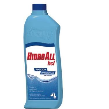 Imagem de kit 6 und Algicida Manutenção HCL 1 Litro Hidroall