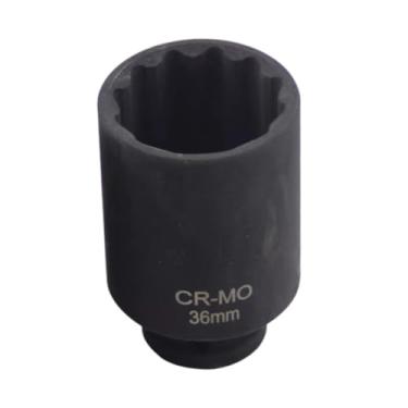 Imagem de JicSuXi Soquete de impacto profundo 36 mm para reparo automotivo de alta resistência, premium, portátil, fácil de instalar, profissional, soquete de porca de