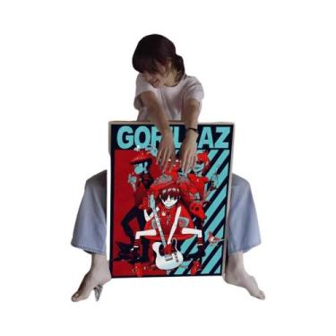 Imagem de Gorillaz Clássico Anime Poster Adesivo De Parede Para Sala De Estar Ba