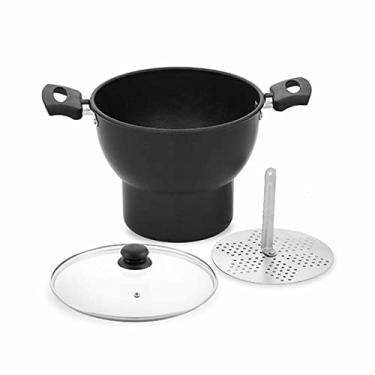 Imagem de Cuscuzeiro 18 - Tampa de Vidro - Preto Ref.0.278