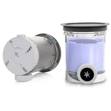 Imagem de OVRRCSME Pacote com 2 frascos e tampas em espiral de creme ninja, recipientes NC700, acessórios de creme, compatível com sorvete Ninja Swirl e máquinas de servir macias