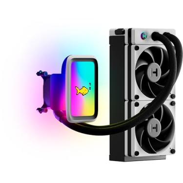 Imagem de WATER COOLER HYTE THICC Q60 BW WITH LCD IPS 5'' 2 FANS 120MM FAN-HYTE-Q60-BW