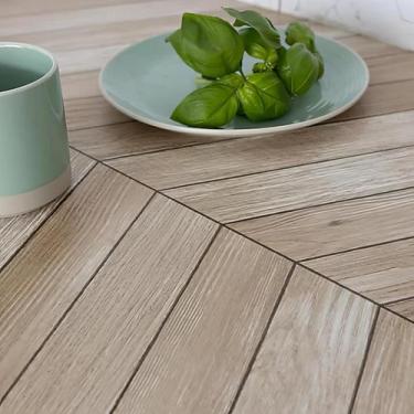 Imagem de Adesivo Amadeirado Chevron - Grudado