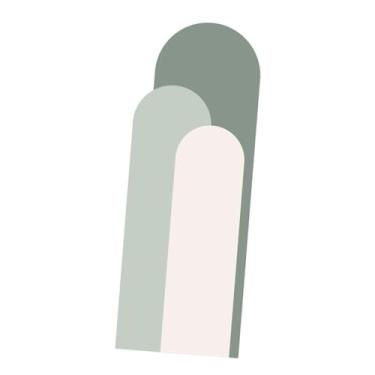 Imagem de XLWLLNJ Adesivo de parede geométrico, papel de parede, arte, murais para porta de escritório, cozinha, corredor, Verde