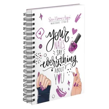 Imagem de Agenda Comercial 2026 Personalizada Capa Dura Nail Designer Art Cores (Roxo)