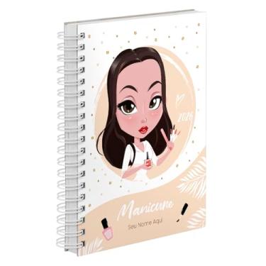 Imagem de Agenda Comercial 2026 Personalizada Capa Dura Manicure Liso Cores (Nude)