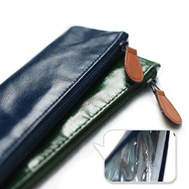 Imagem de Sunlit Estojo de transporte higiênico/bolsa 100% impermeável para canudos reutilizáveis - 2 conjuntos - para canudos de 26,7 cm de silicone ou aço inoxidável - bolsa com zíper para escova/pauzinhos