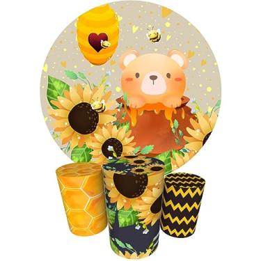 Imagem de Trio Capas Cilindro + Painel Redondo Abelhinha (K1ABL007)