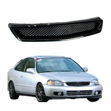 Imagem de Grade Para-Choque Type R Honda Civic 1999 a 2000 Preta Abs