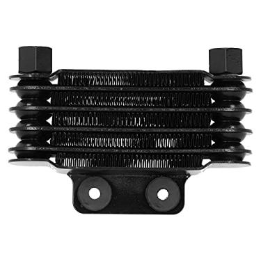 Imagem de Radiator Motor Óleo Resfriador de alto desempenho Liga de alumínio Universal Motorcycle Oil System de resfriamento para bicicletas de terra de bicicletas 125 a 250 (Preto)