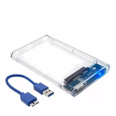 Imagem de Case para HD/SSD Externo 2.5" SATA III USB 3.0 Transparente (FY-448)