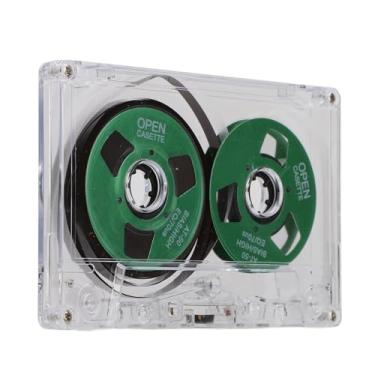 Imagem de Dpofirs Boble para Enrolar a Fita Cassete Em Branco, 50 Minutos de Viés Normal, Fita Cassete de Som de Som de Metal de Dupla Face Com Caixa Transparente para Bandas de Músicos (Verde)