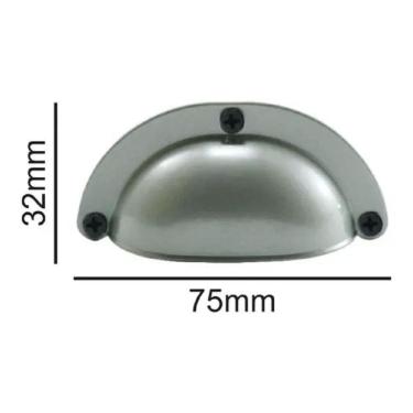 Imagem de 02 Puxador Móveis Concha Retrô Peq Colonial Champagne