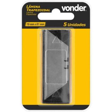 Imagem de Lâmina Estilete Trapezoidal 19 x 61 mm com 5 Peças Vonder