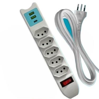 Imagem de Filtro de Linha para Extensão Elétrica – Barra de Energia com Proteção Contra Surtos (OI-TO146)